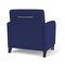 Lesro Siena Lounge Reception Wide Guest Chair w/ Front Casters, Black Wood Back Legs, OH Cobalt Uph SN1201 - alternate 3